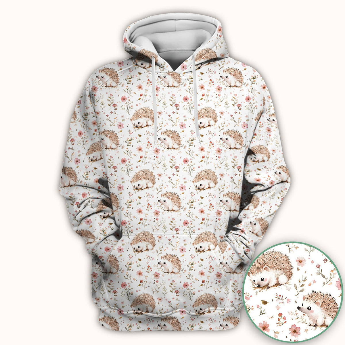 Hedgehog Wildflower Garden Nurse Scrub Top