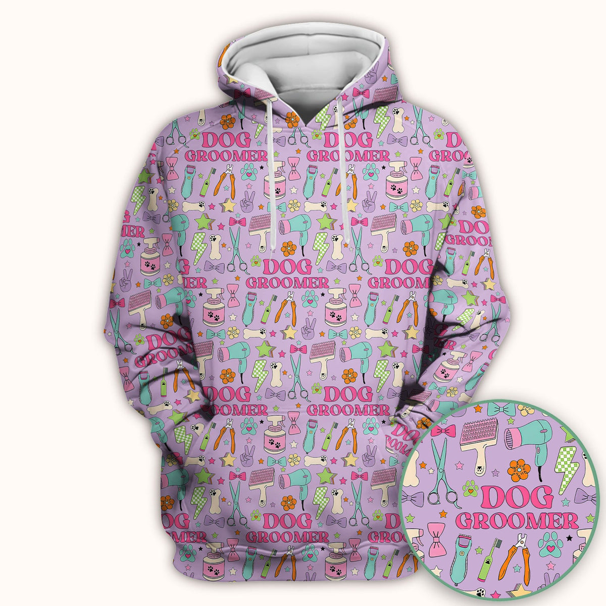 Dog Groomer Tools Nurse Scrub Top