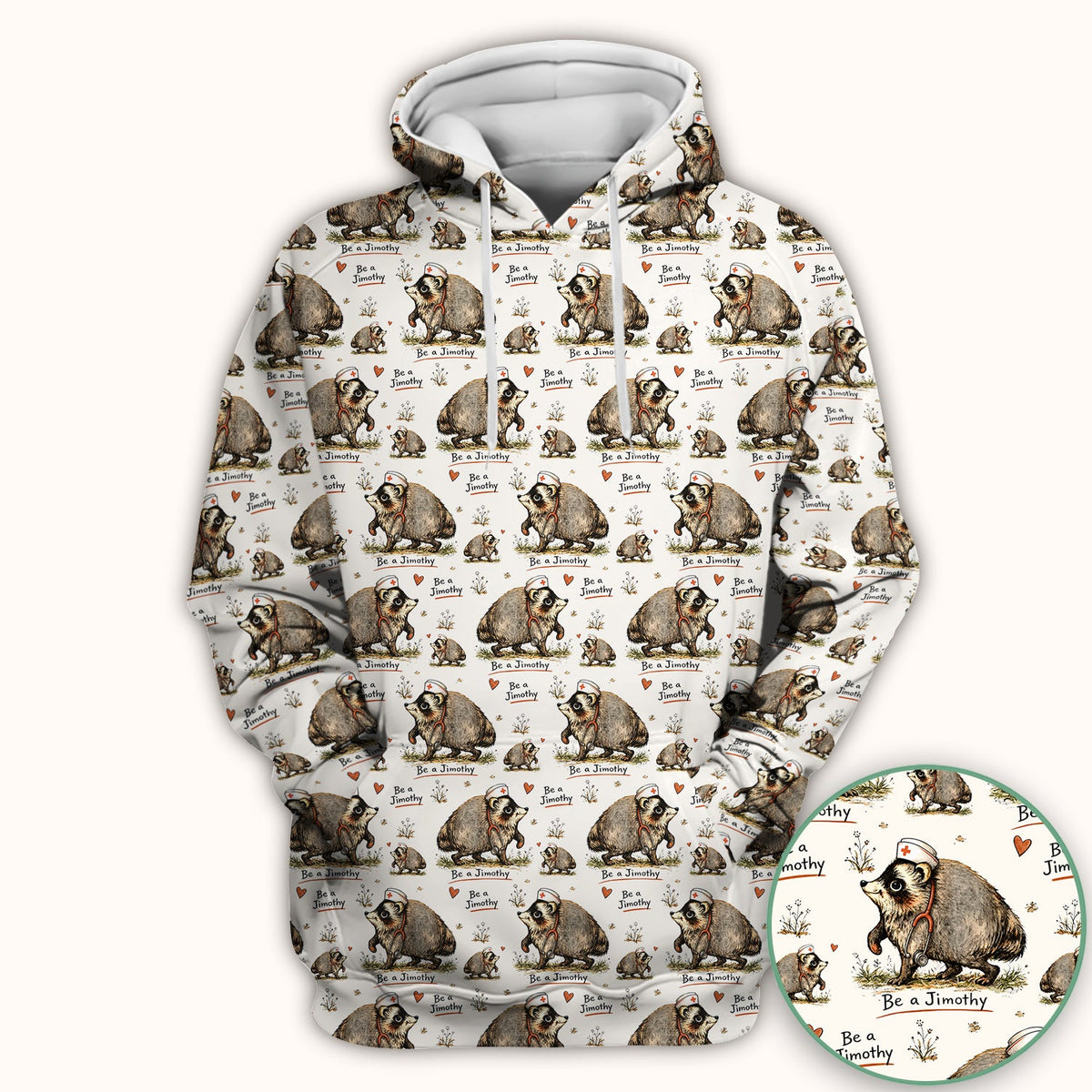 Funny Be A Jimothy Opossum Nurse Scrub Top