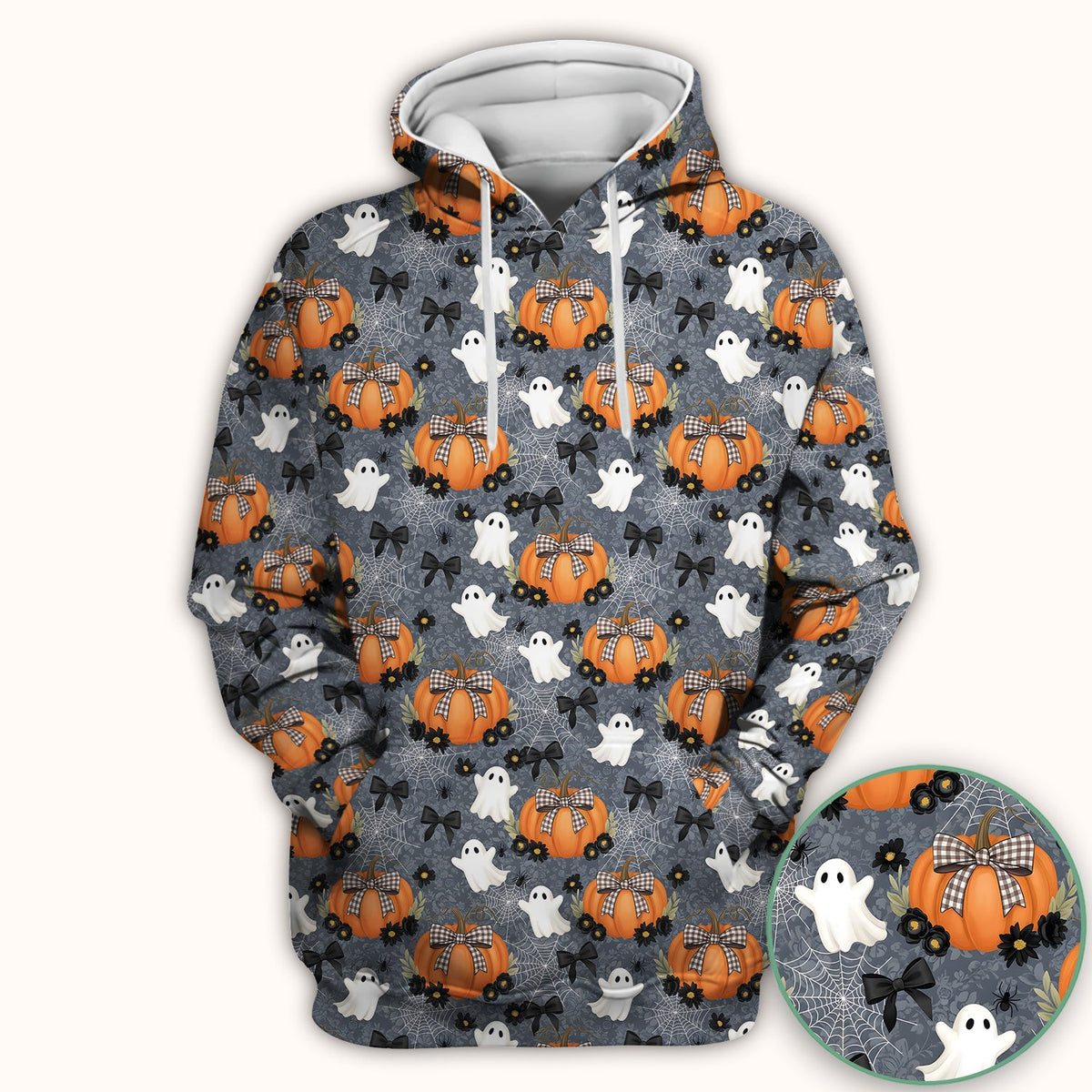 Ghost Pumpkin Halloween Nurse Scrub Top
