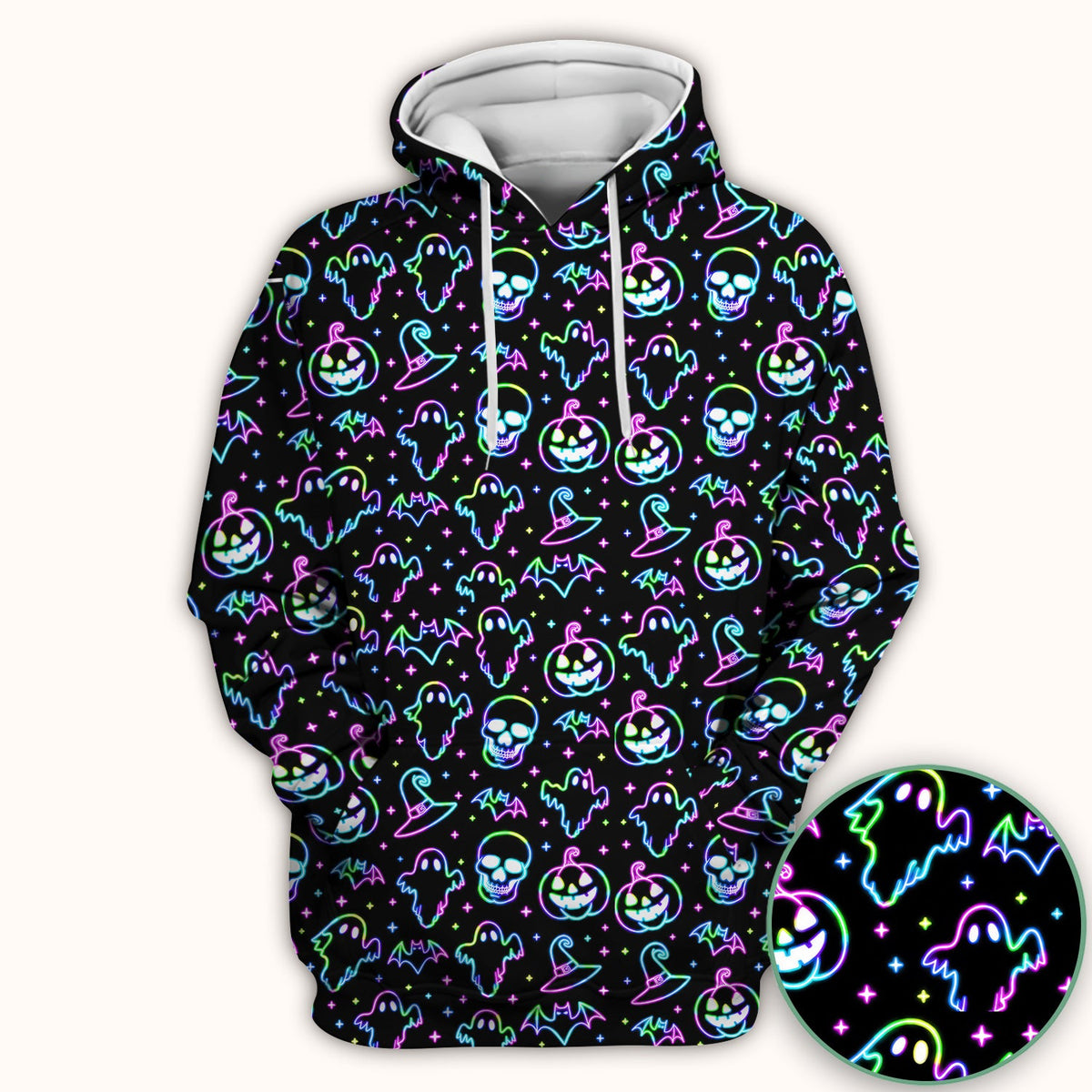 Pumpkin Skull Spooky Nurse Scrub Top