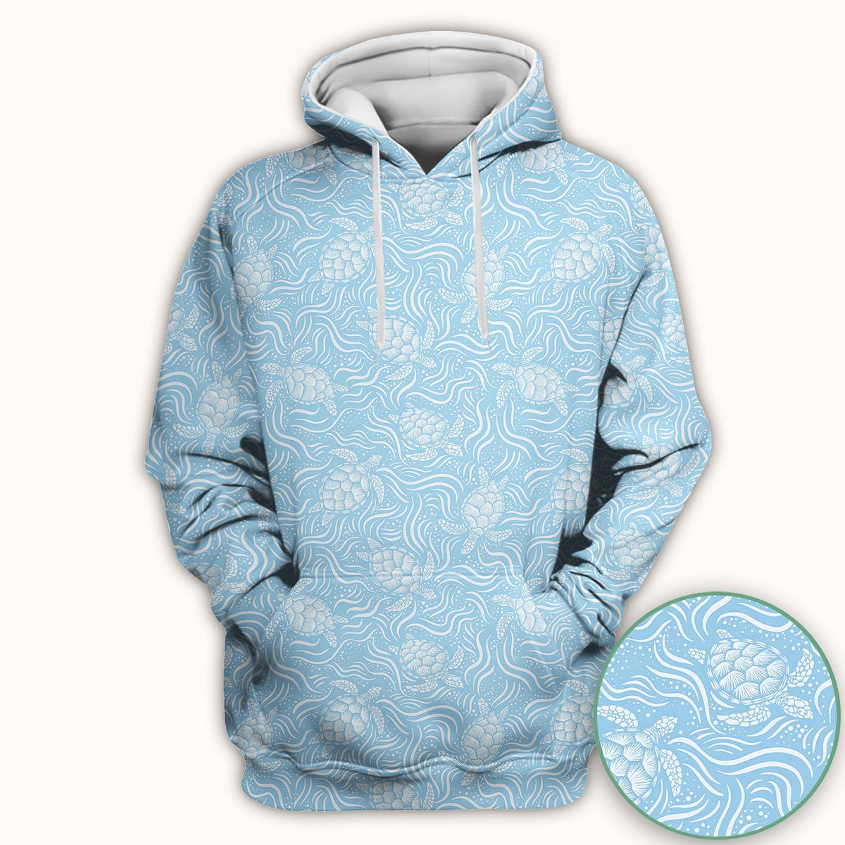 Ocean Sea Turtle Waves Nurse Scrub Top