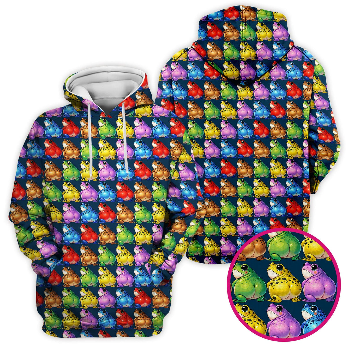 Colorful Frogs Nurse Scrub Top