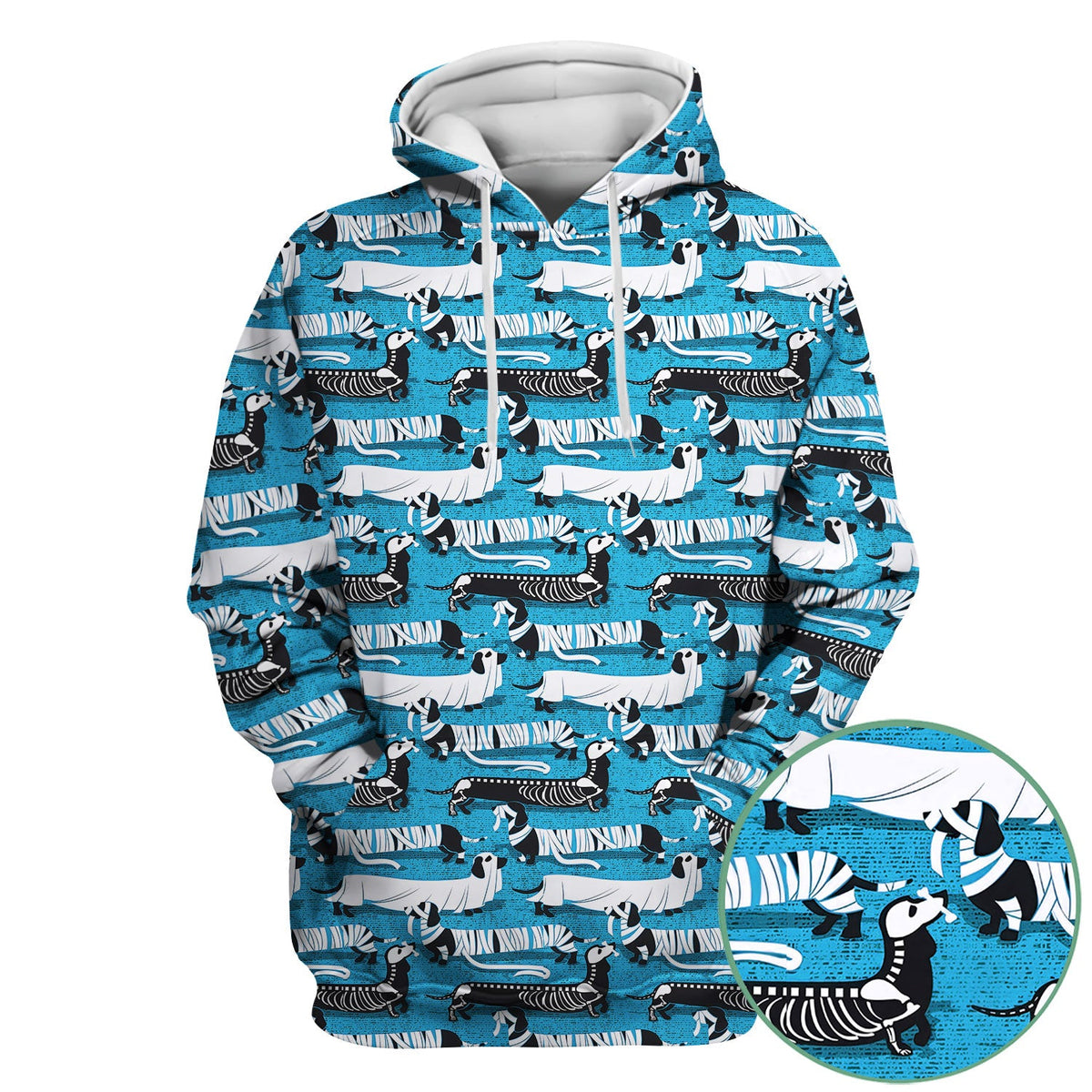 Halloween Dachshund Scrub Top - Funny Dog Skeleton Scrub Shirt Multi Color - Cute Halloween Scrubs Gift for Nurse, CNA, RN, Doctor