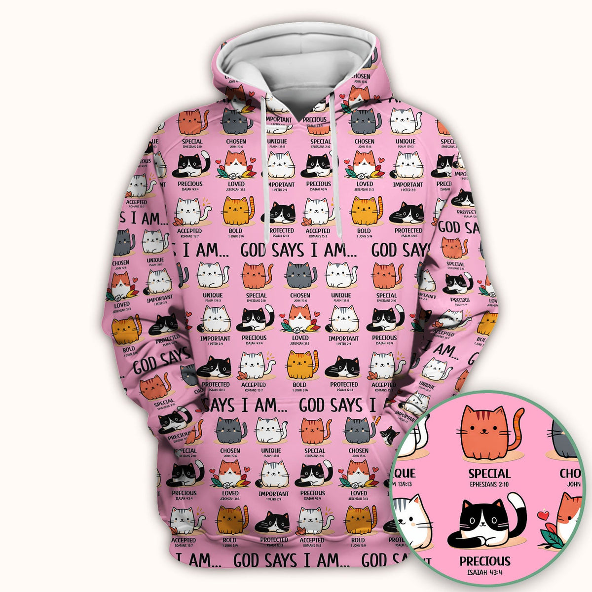 Cat God Says I Am Nurse Scrub Top