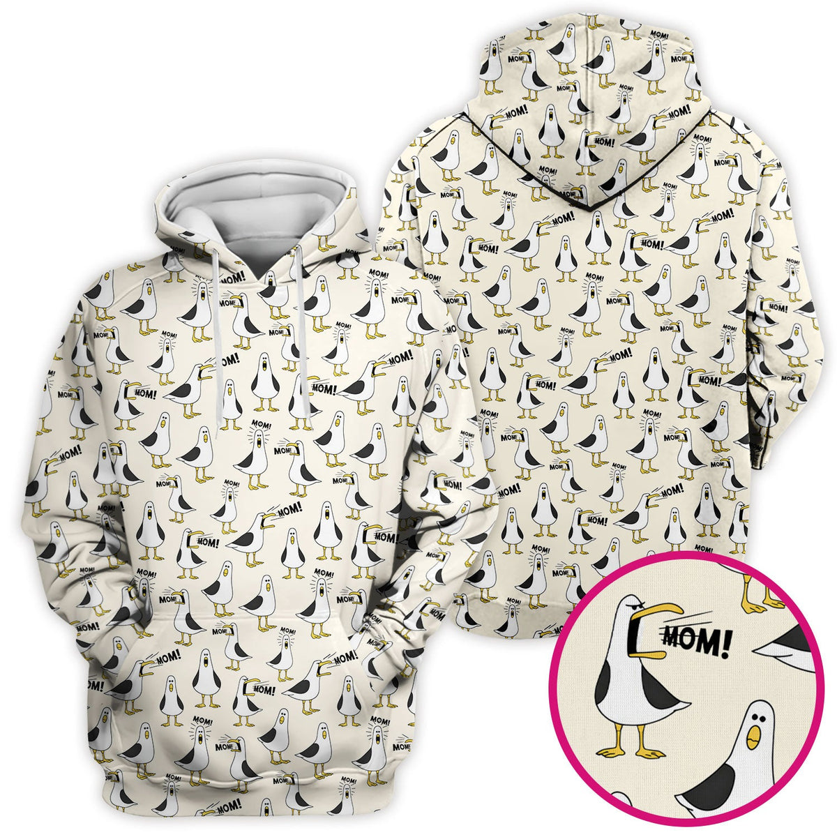Seagull Mom Nurse Scrub Top