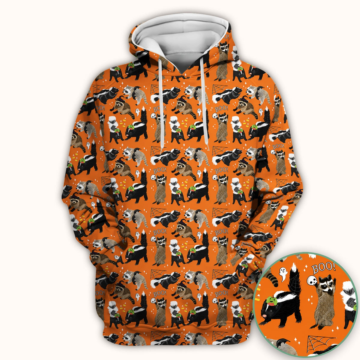 Skunk Raccoon Wildlife Nurse Scrub Top - Halloween Gift