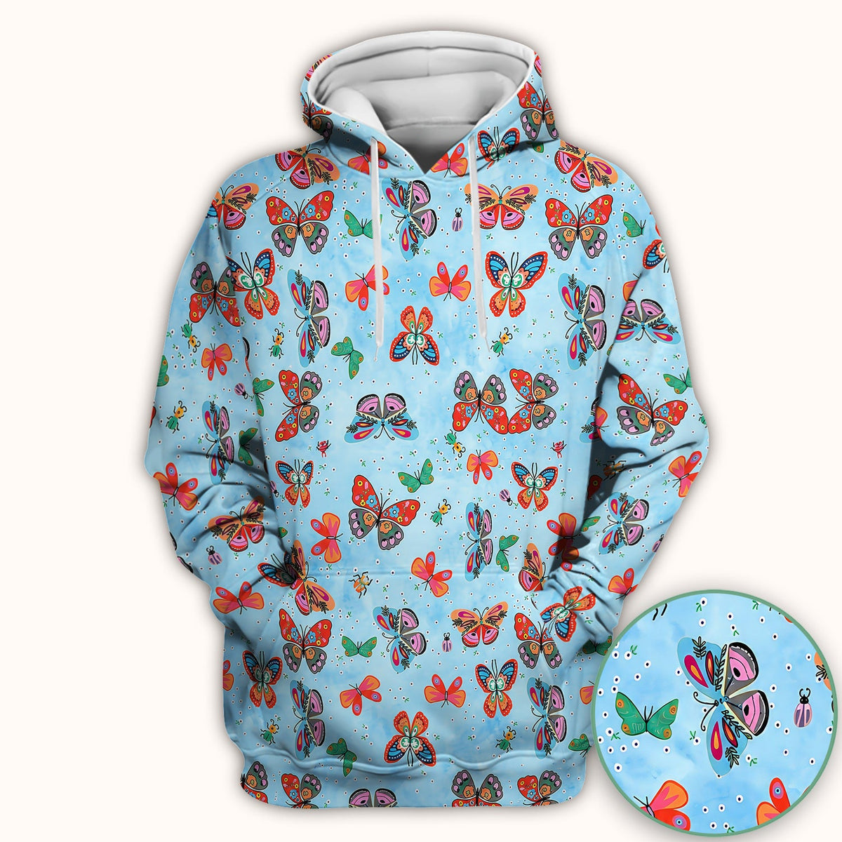 Colorful Butterfly Garden Nurse Scrub Top
