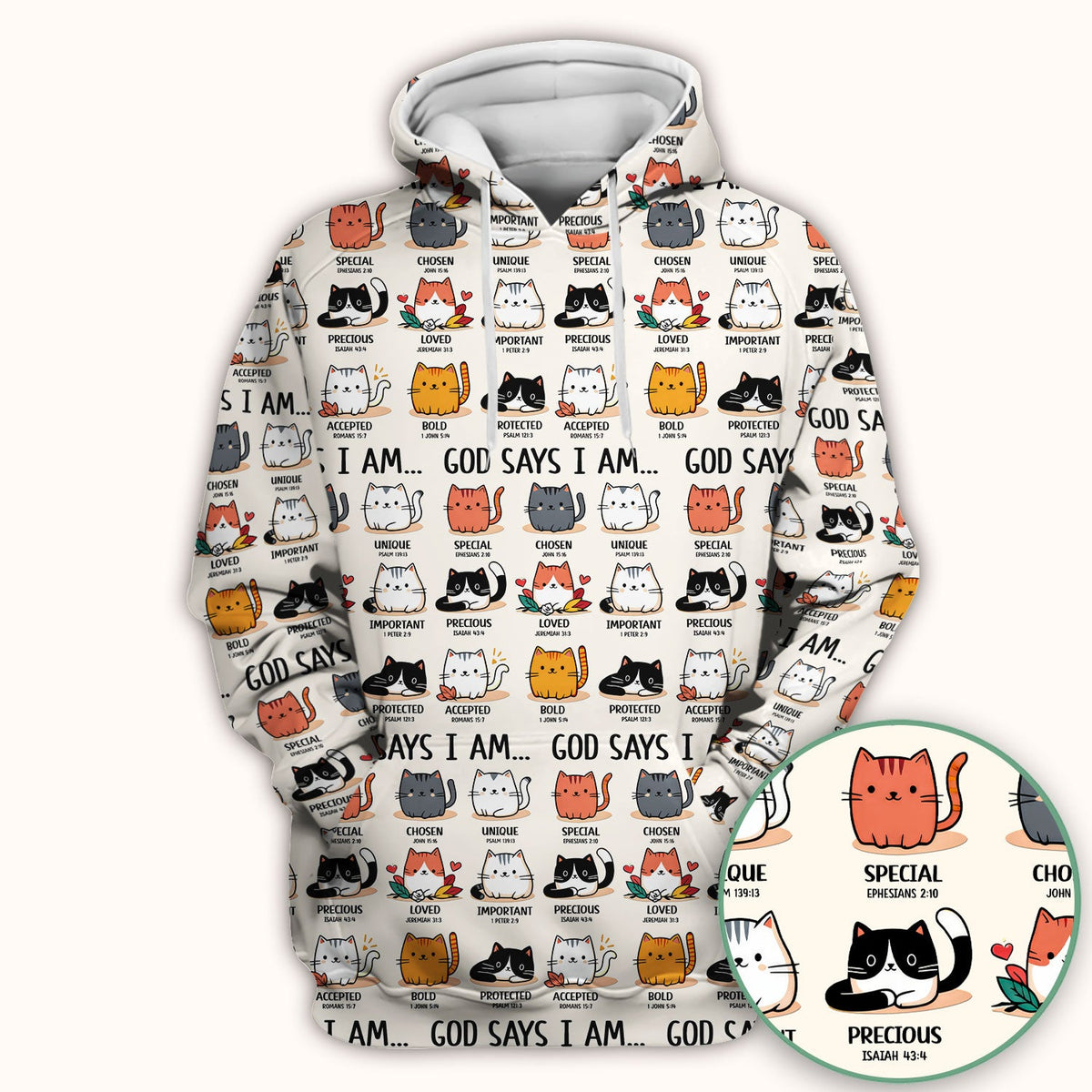 Cat God Says I Am Nurse Scrub Top