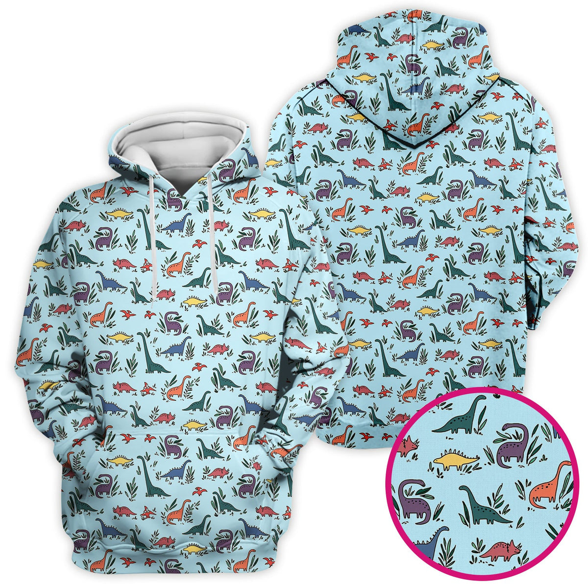 Dinosaur Leafy Garden Nurse Scrub Top