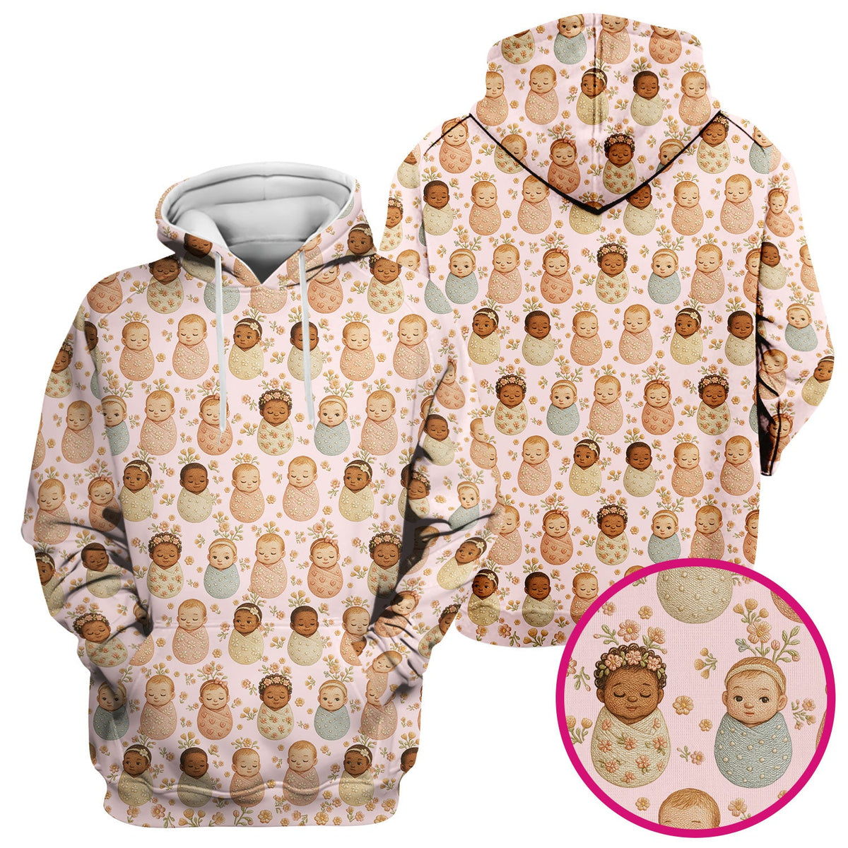 Sweet Newborn Baby Floral Nurse Scrub Top