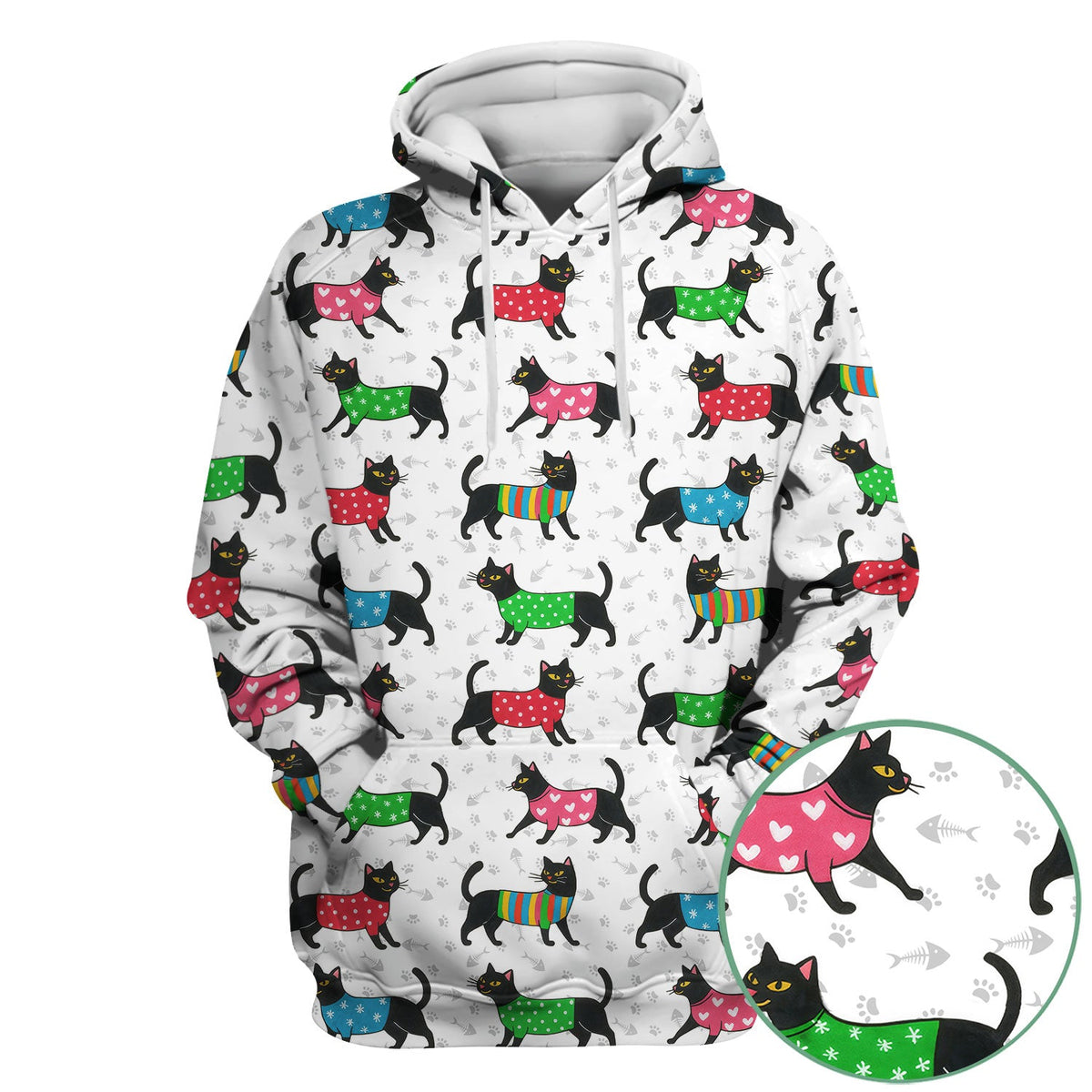 Black Kitty Nurse Scrub Top