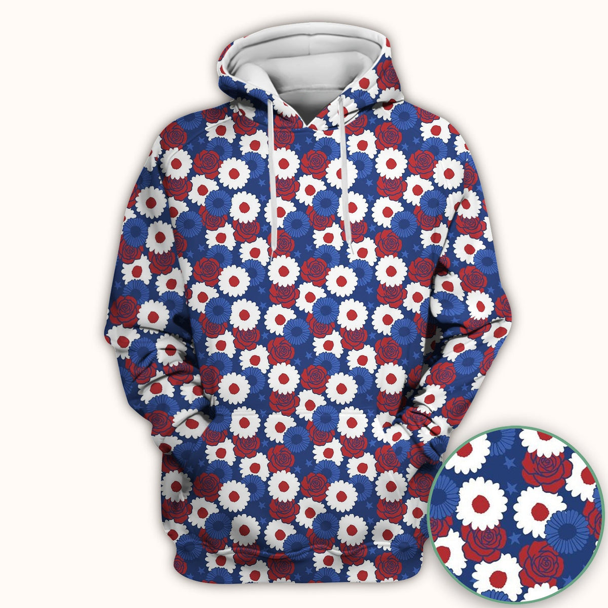 Daisy Rose Floral Nurse Scrub Top