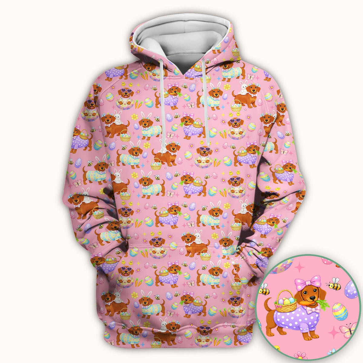 Easter Dachshund Nurse Scrub Top