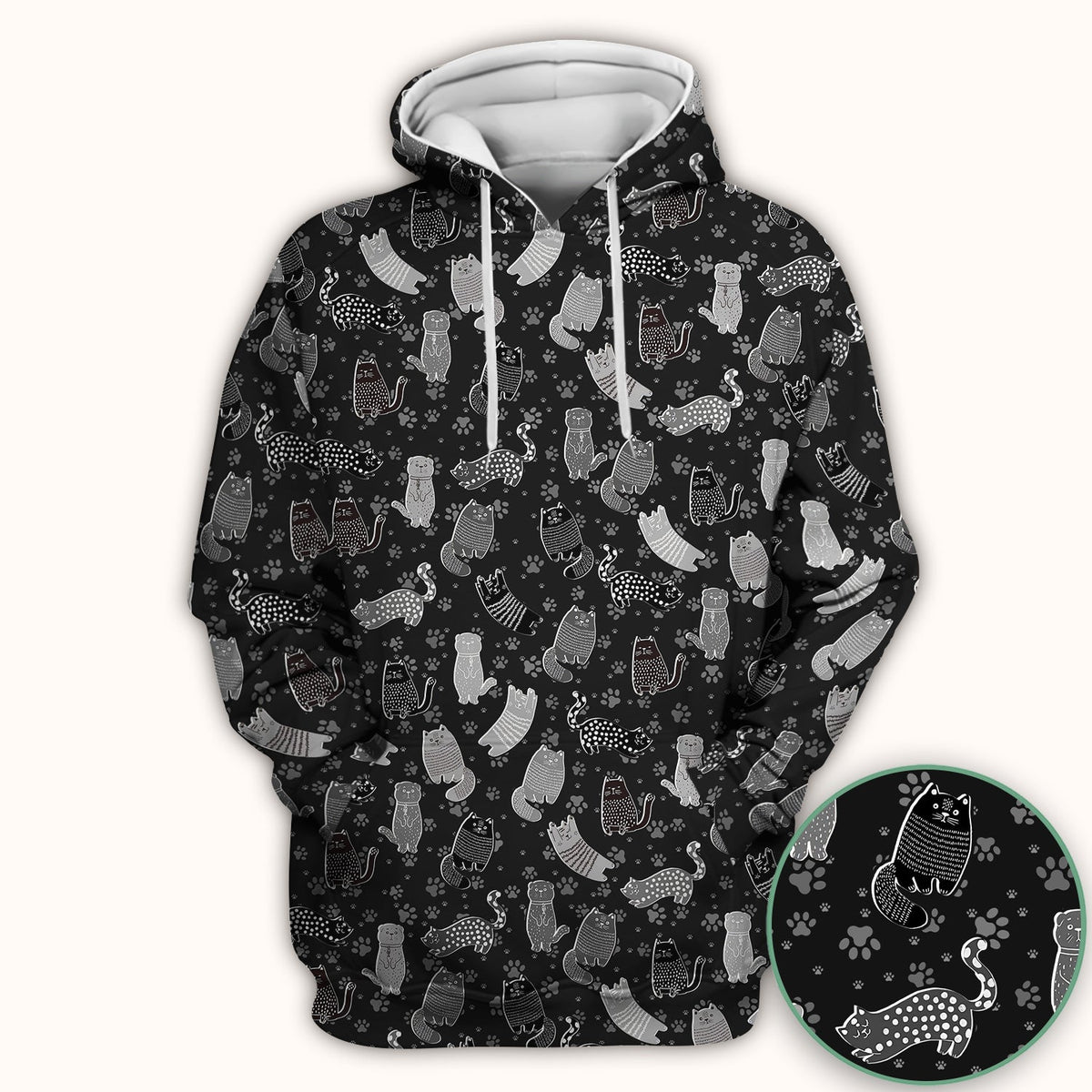 Cat Paw Print Nurse Scrub Top