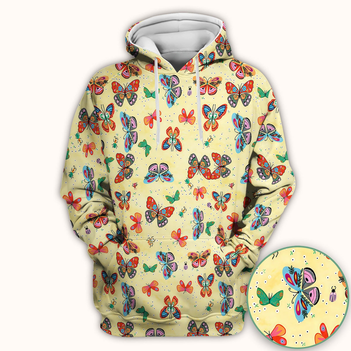Colorful Butterfly Garden Nurse Scrub Top