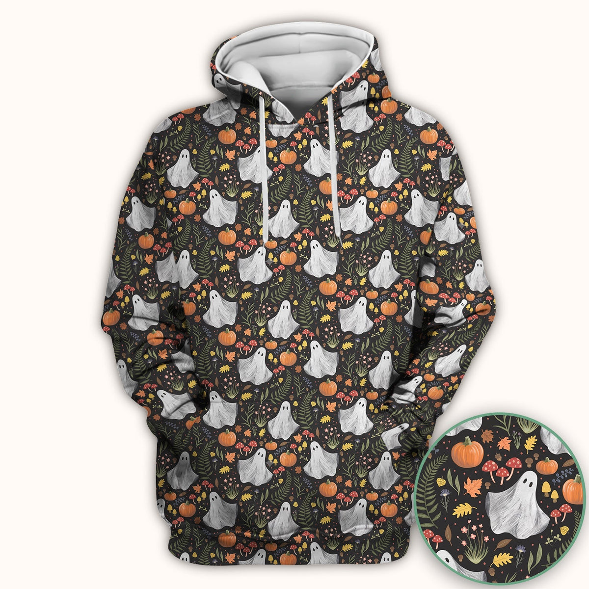 Pumpkin Woodland Nurse Scrub Top
