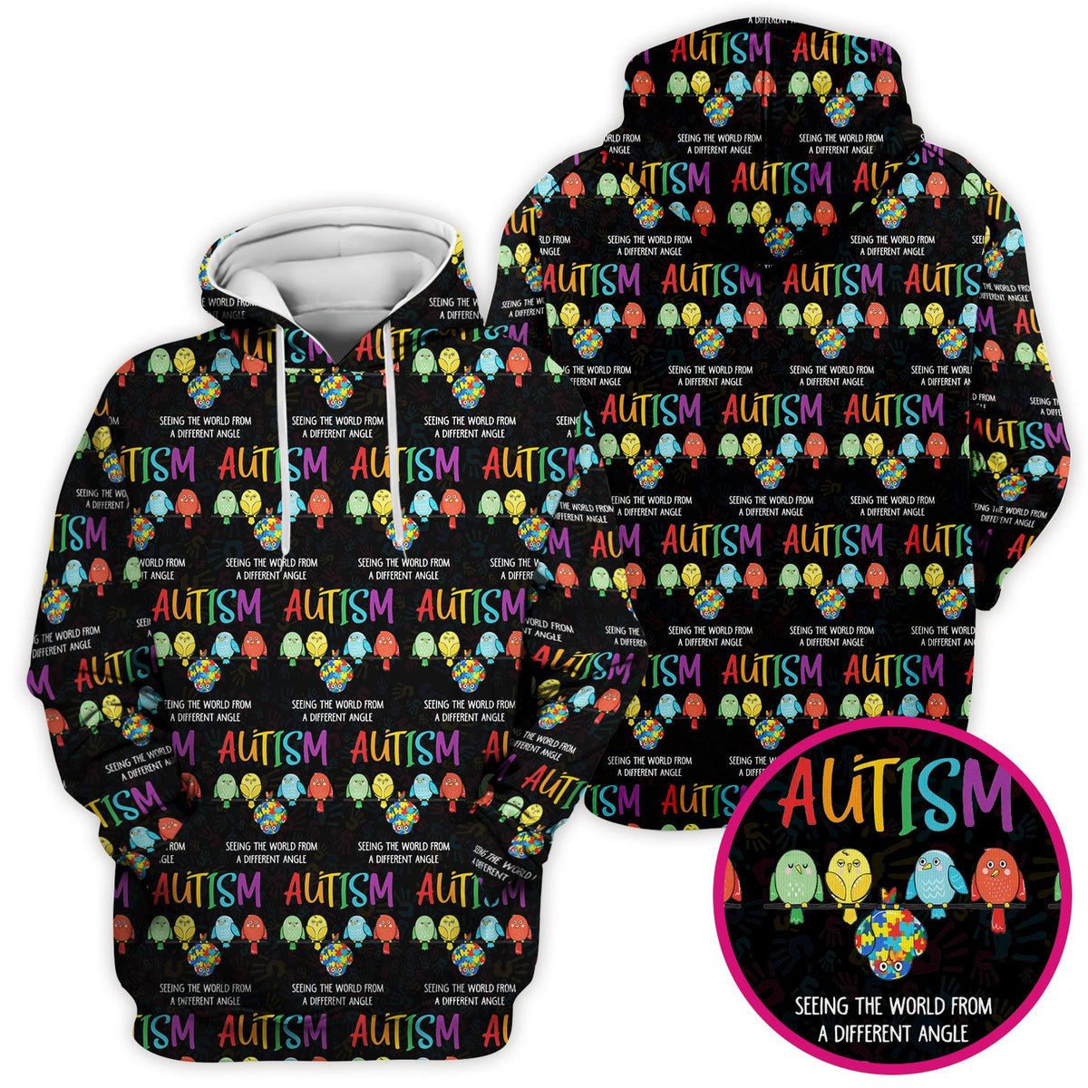 Autism Seeing The World From A Different Angle Nurse Scrub Top