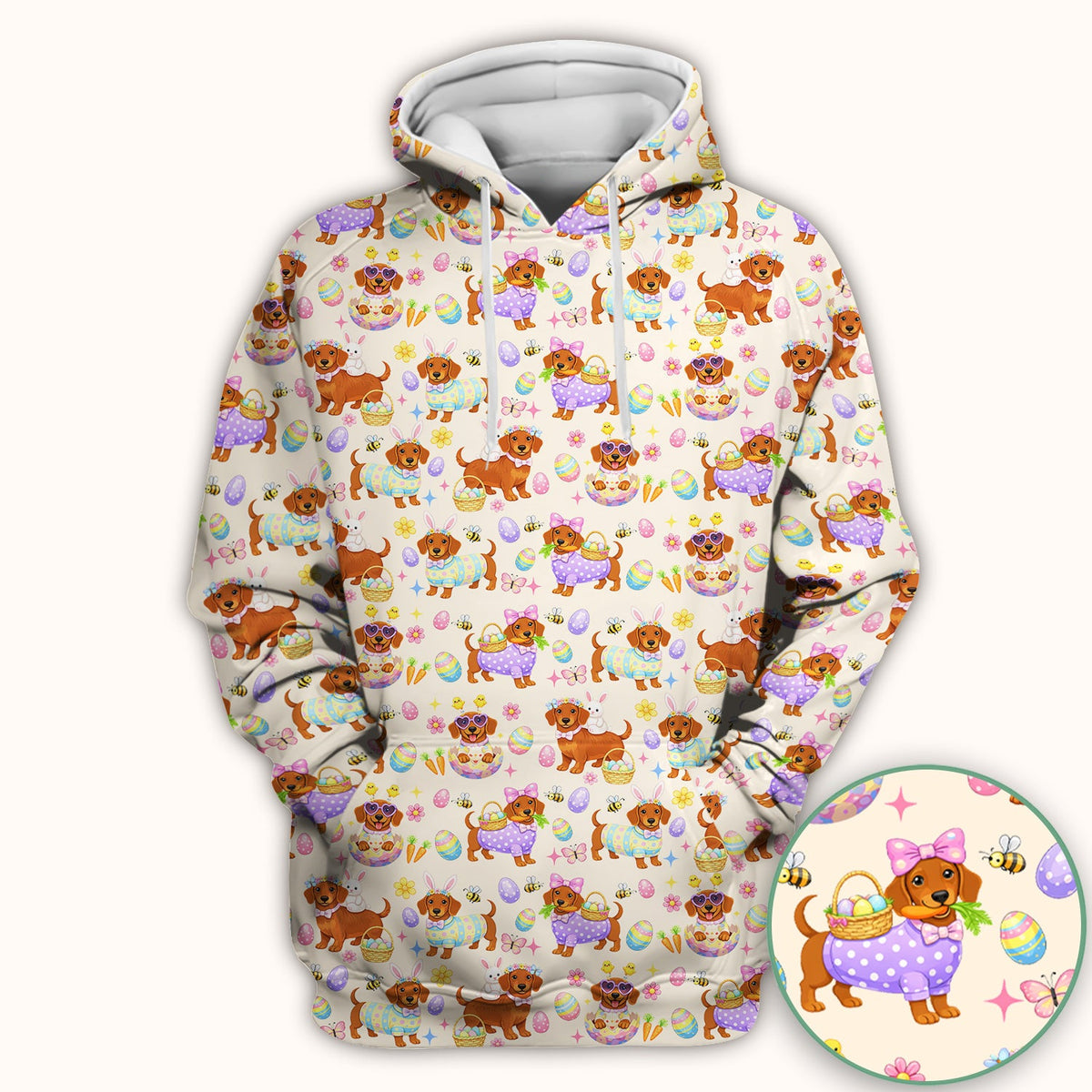 Easter Dachshund Nurse Scrub Top