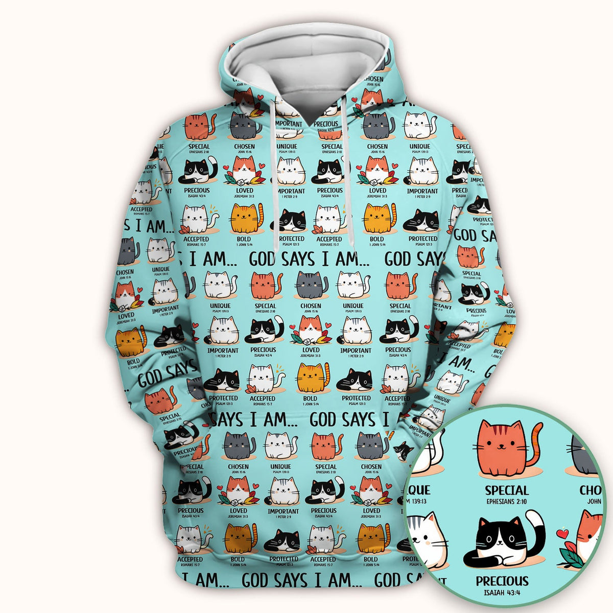 Cat God Says I Am Nurse Scrub Top