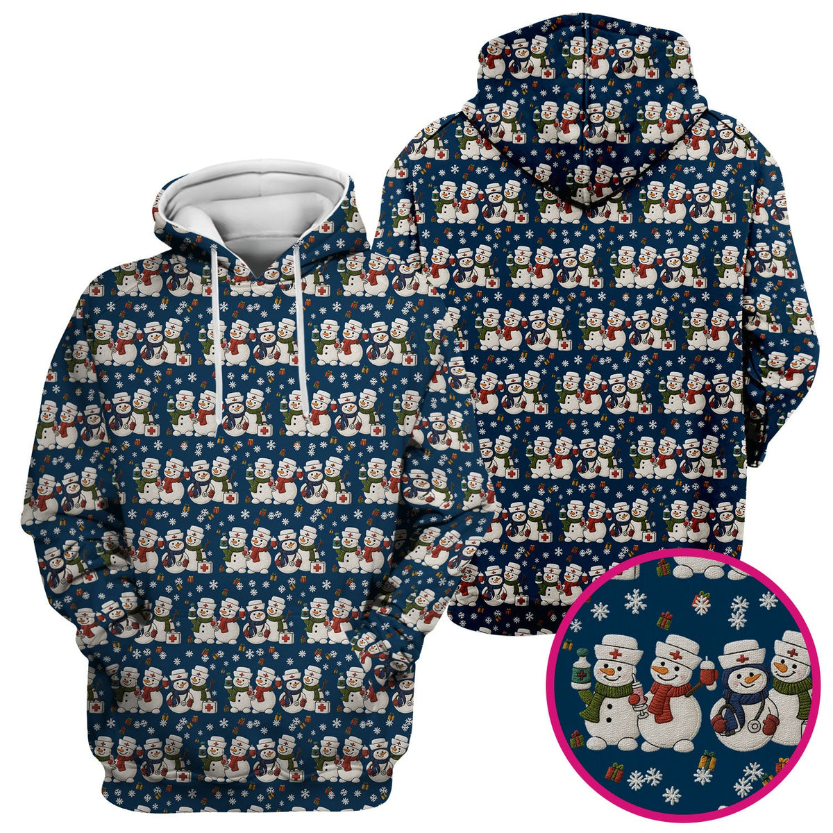 Snowman Nurse Scrub Top - Christmas Gift