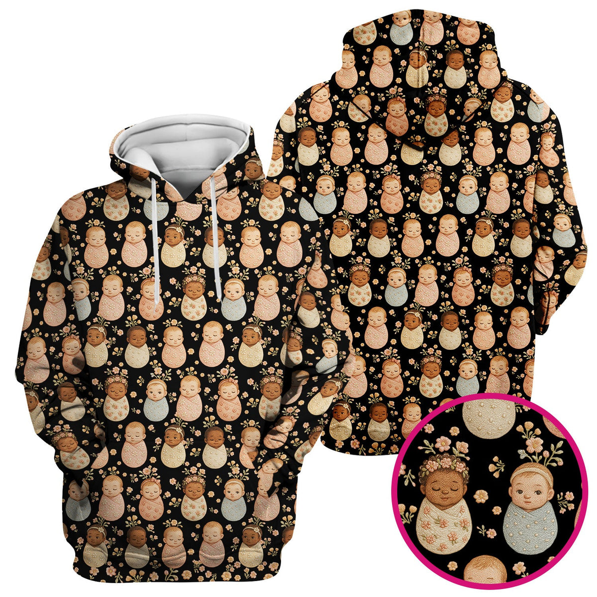 Sweet Newborn Baby Floral Nurse Scrub Top