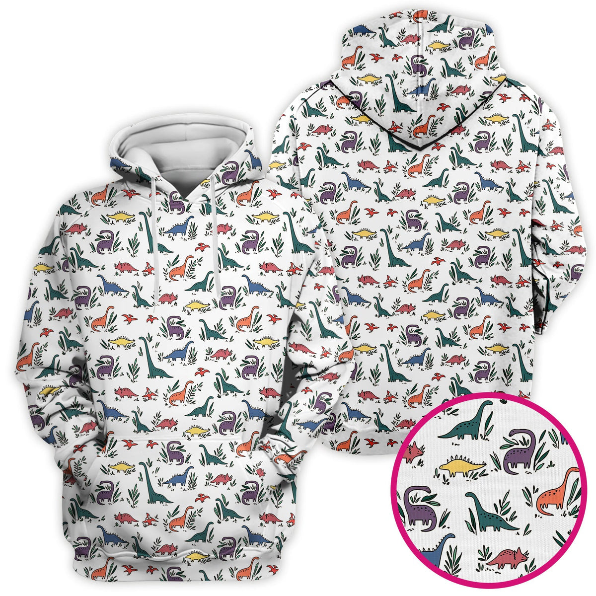 Dinosaur Leafy Garden Nurse Scrub Top