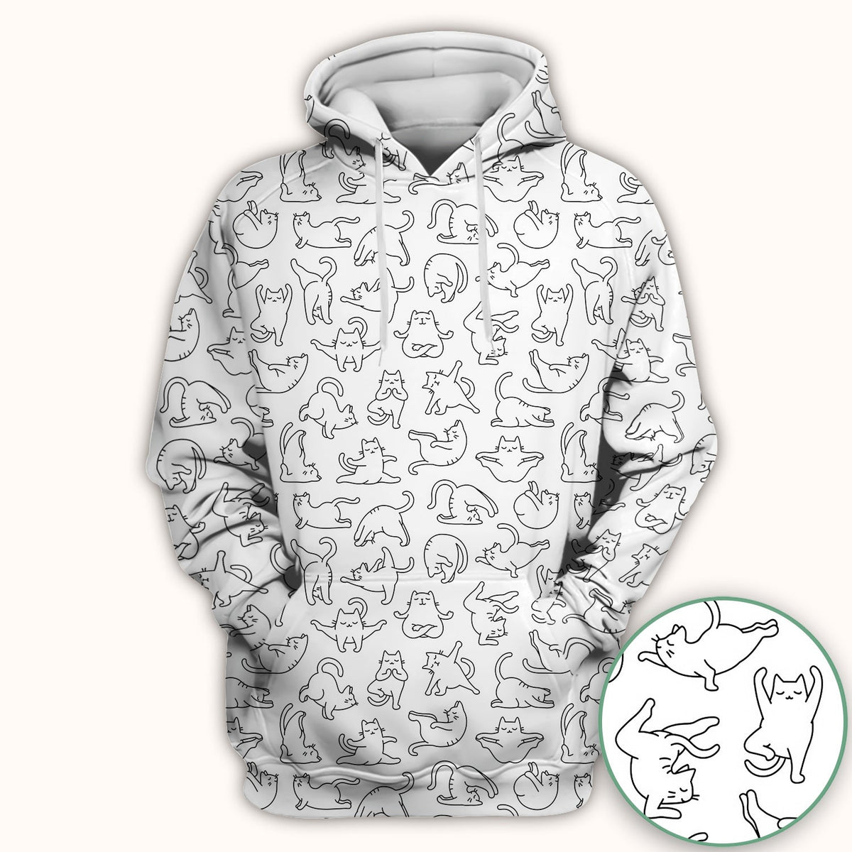 Cat Outline Playing Gothic Nurse Scrub Top