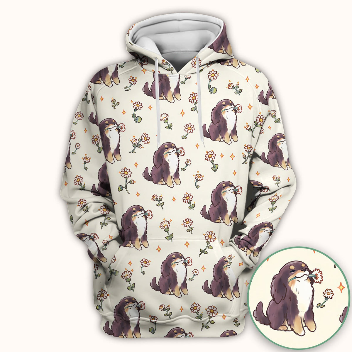 Floral Otter Daisy Nurse Scrub Top