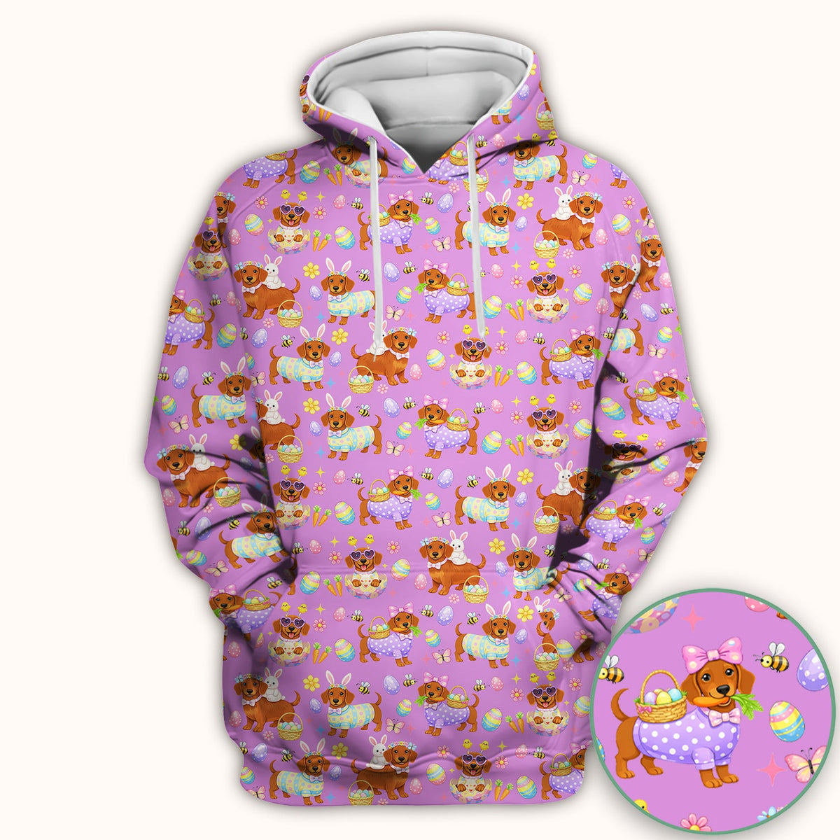 Easter Dachshund Nurse Scrub Top