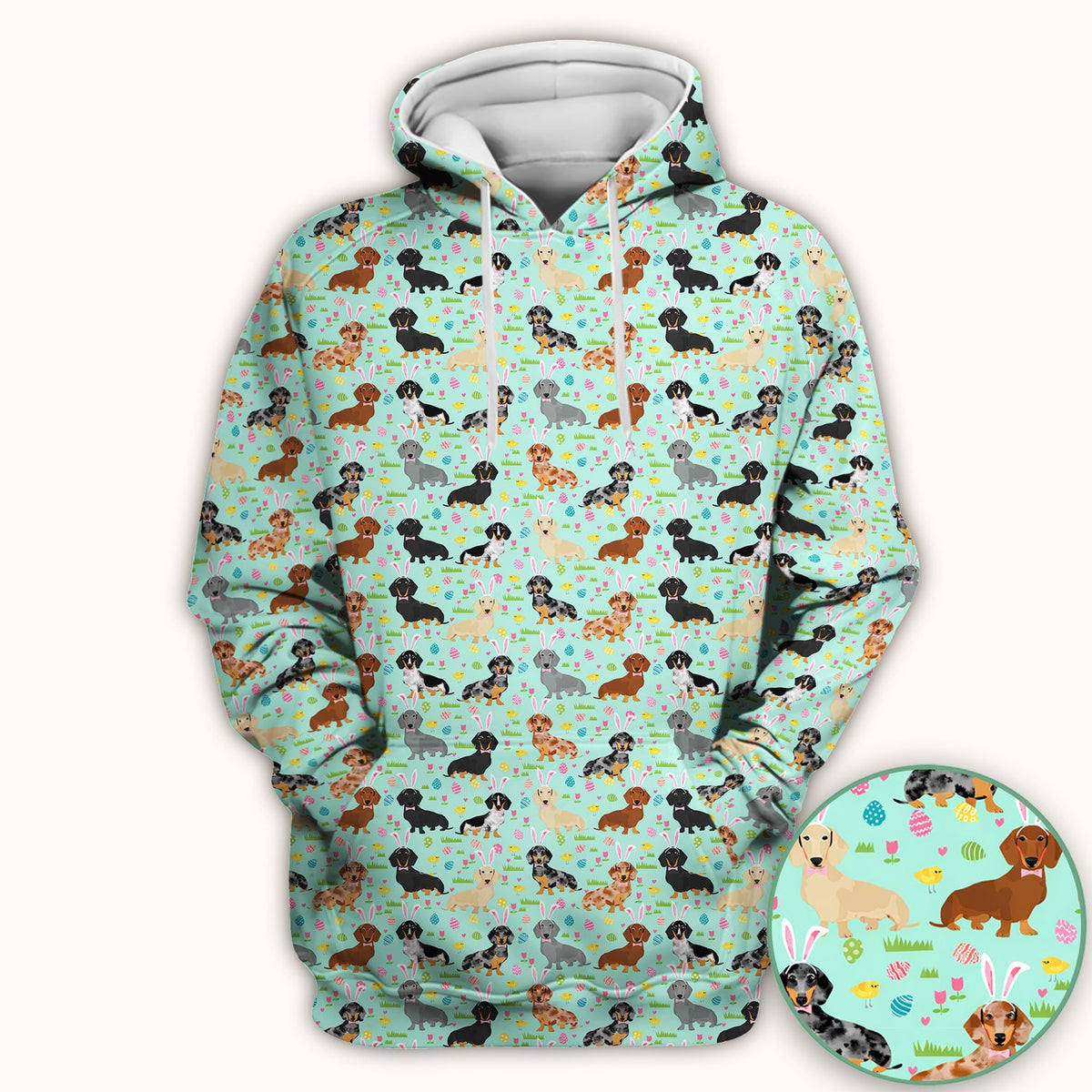 Dachshund Dog Nurse Scrub Top - Easter Gift