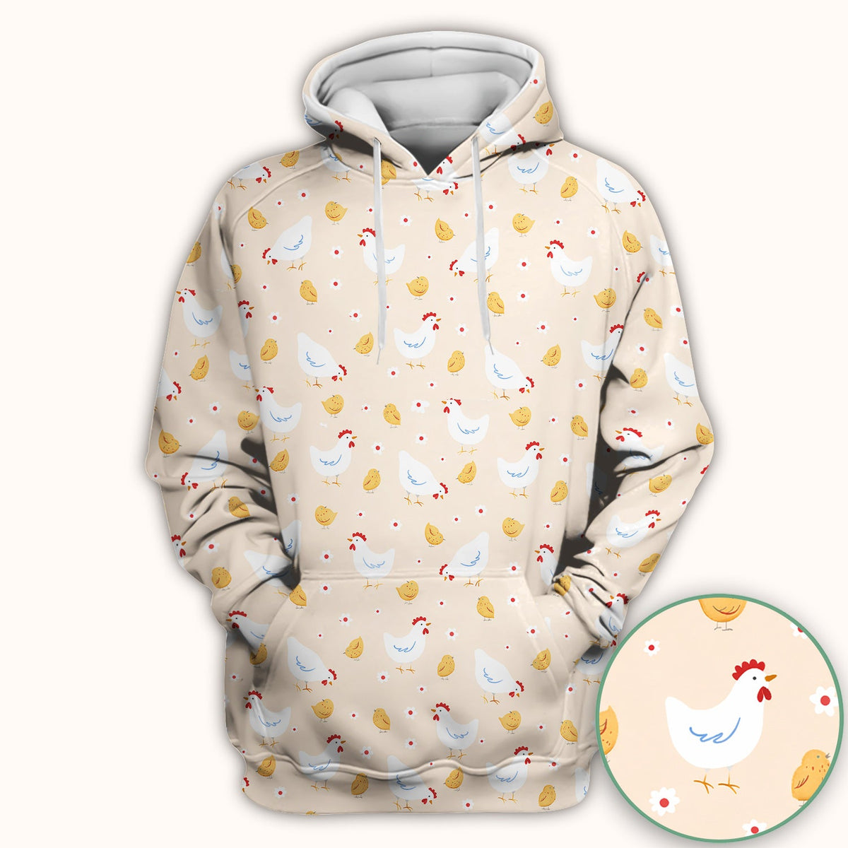 Chicken And Cute Chicks Nurse Scrub Top