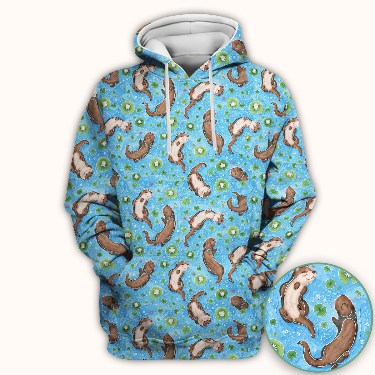 Otter Lily Pond Nurse Scrub Top