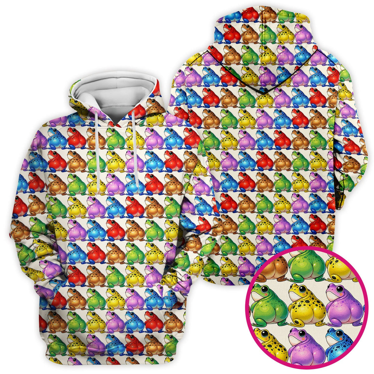 Colorful Frogs Nurse Scrub Top