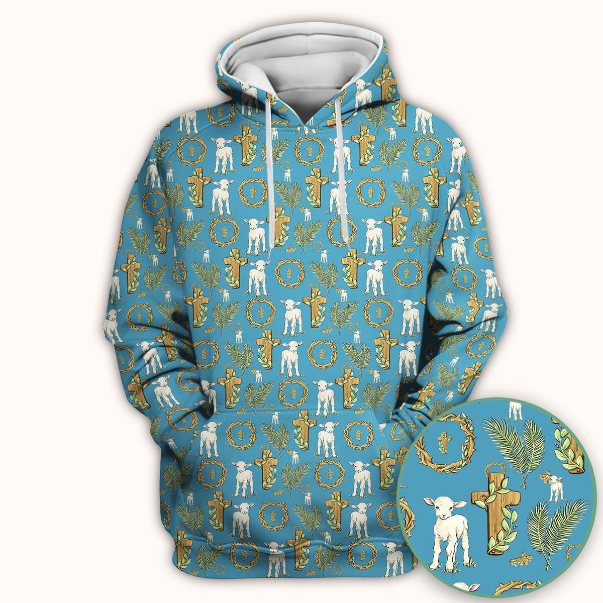 Faith Lamb Cross Nurse Scrub Top