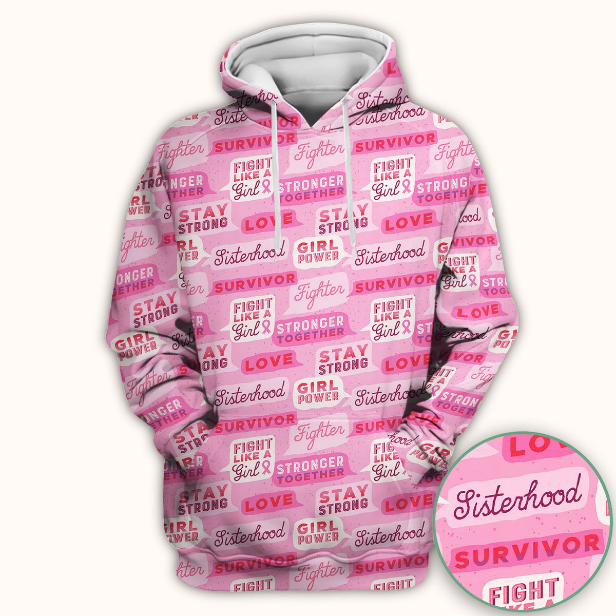 Pink Ribbon Quotes Nurse Scrub Top