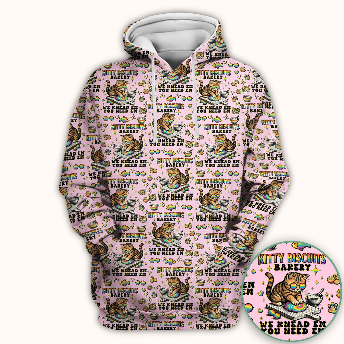 Pride Nurse Cat Baking Scrub Top