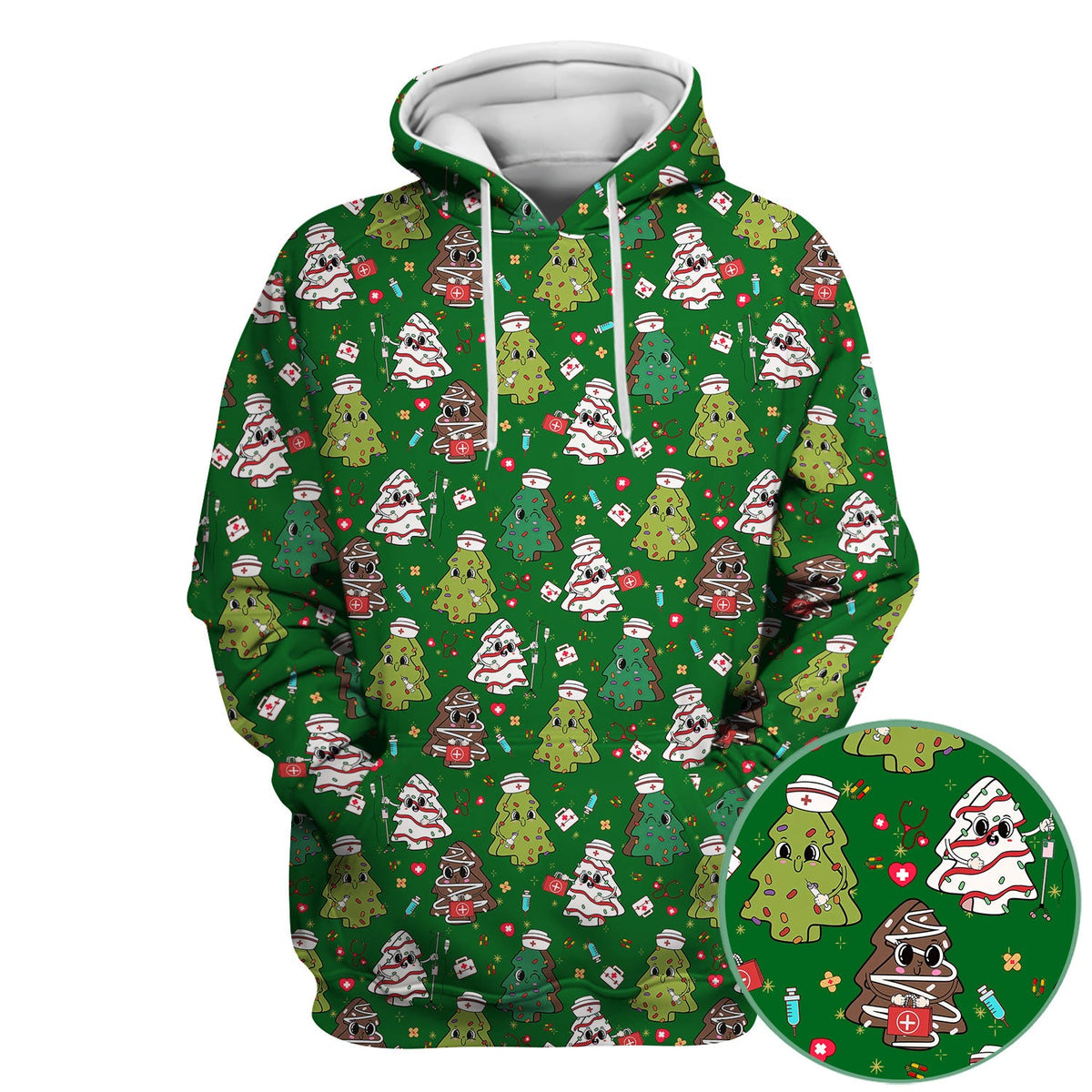 Christmas Tree Nurse Scrub Top