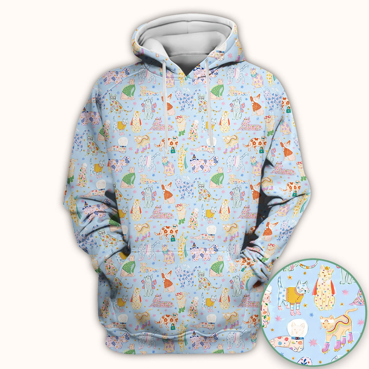 Colorful Cats Nurse Scrub Top