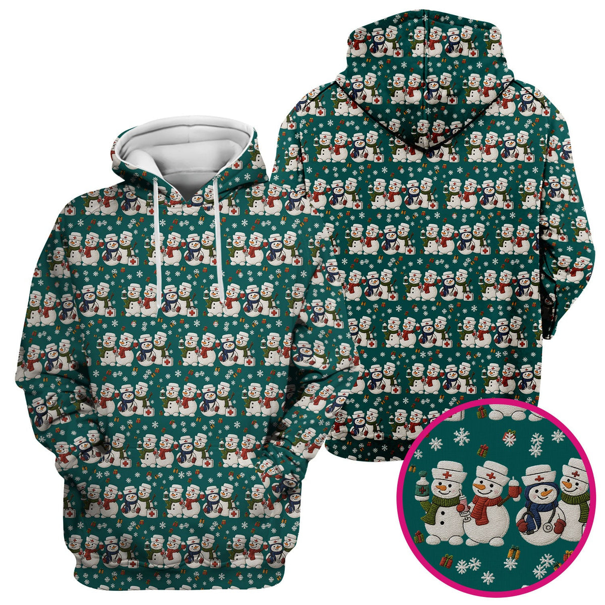 Snowman Nurse Scrub Top - Christmas Gift