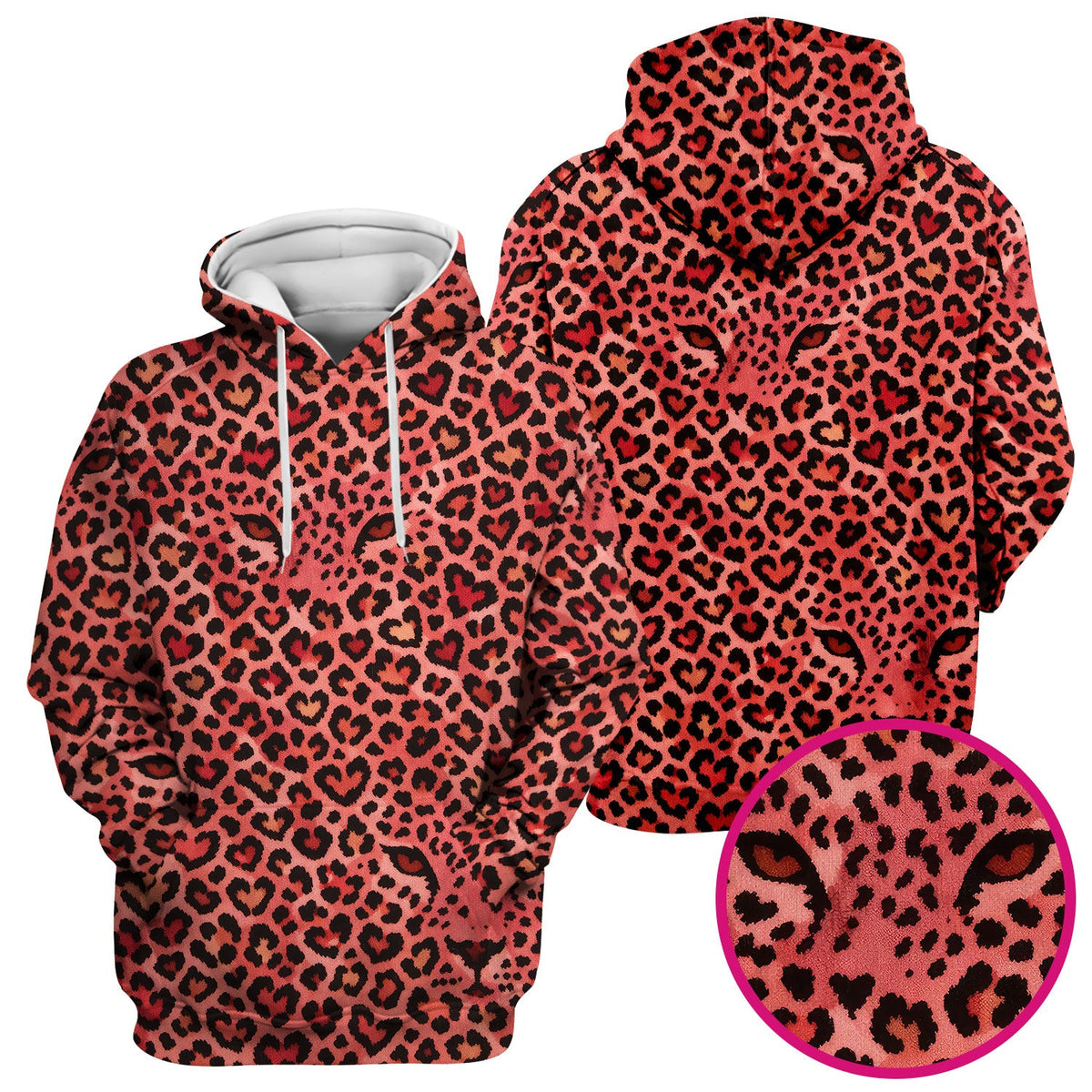 Leopard Pink Nurse Scrub Top - Valentines Day Gift