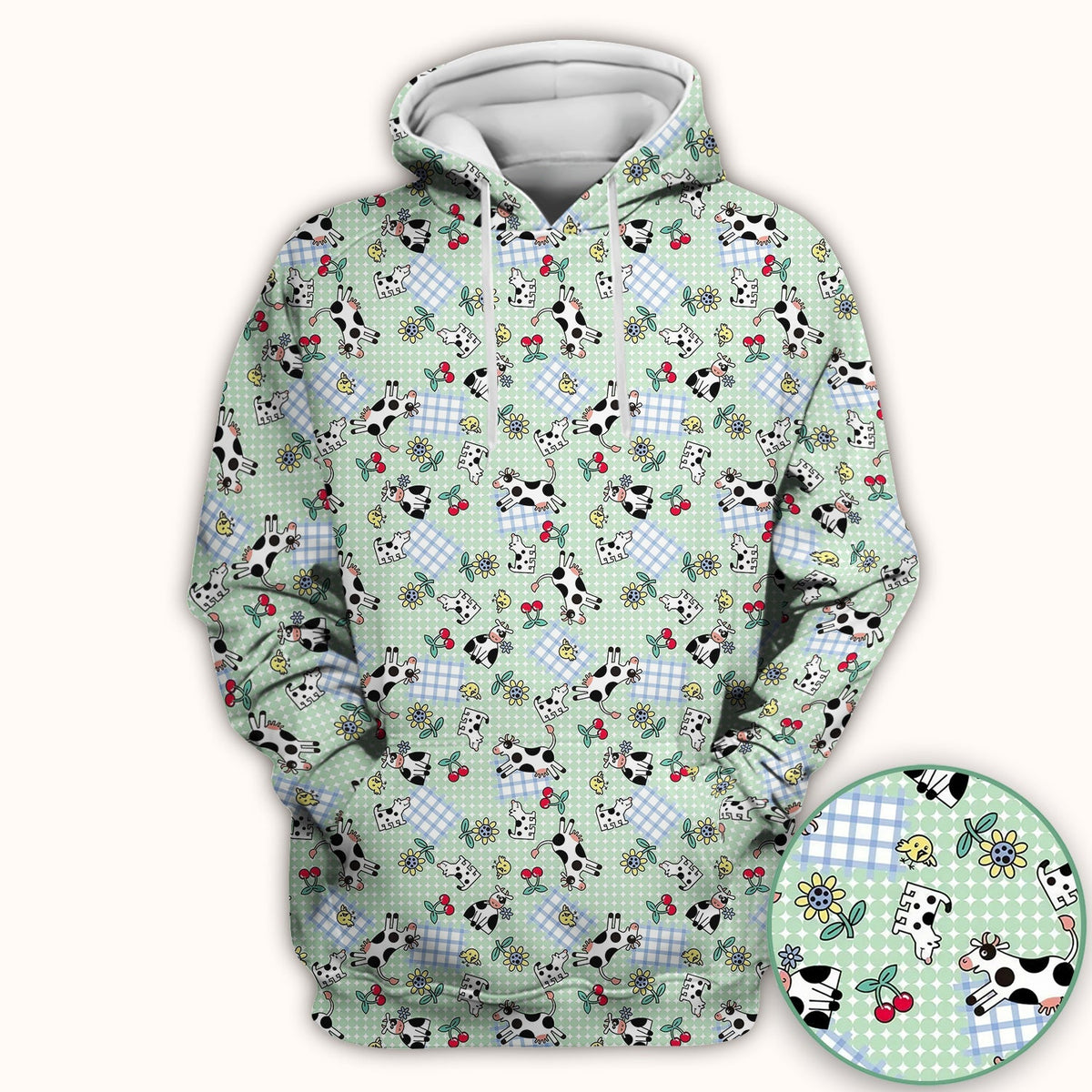 Cow Cherry Farm Garden Nurse Scrub Top