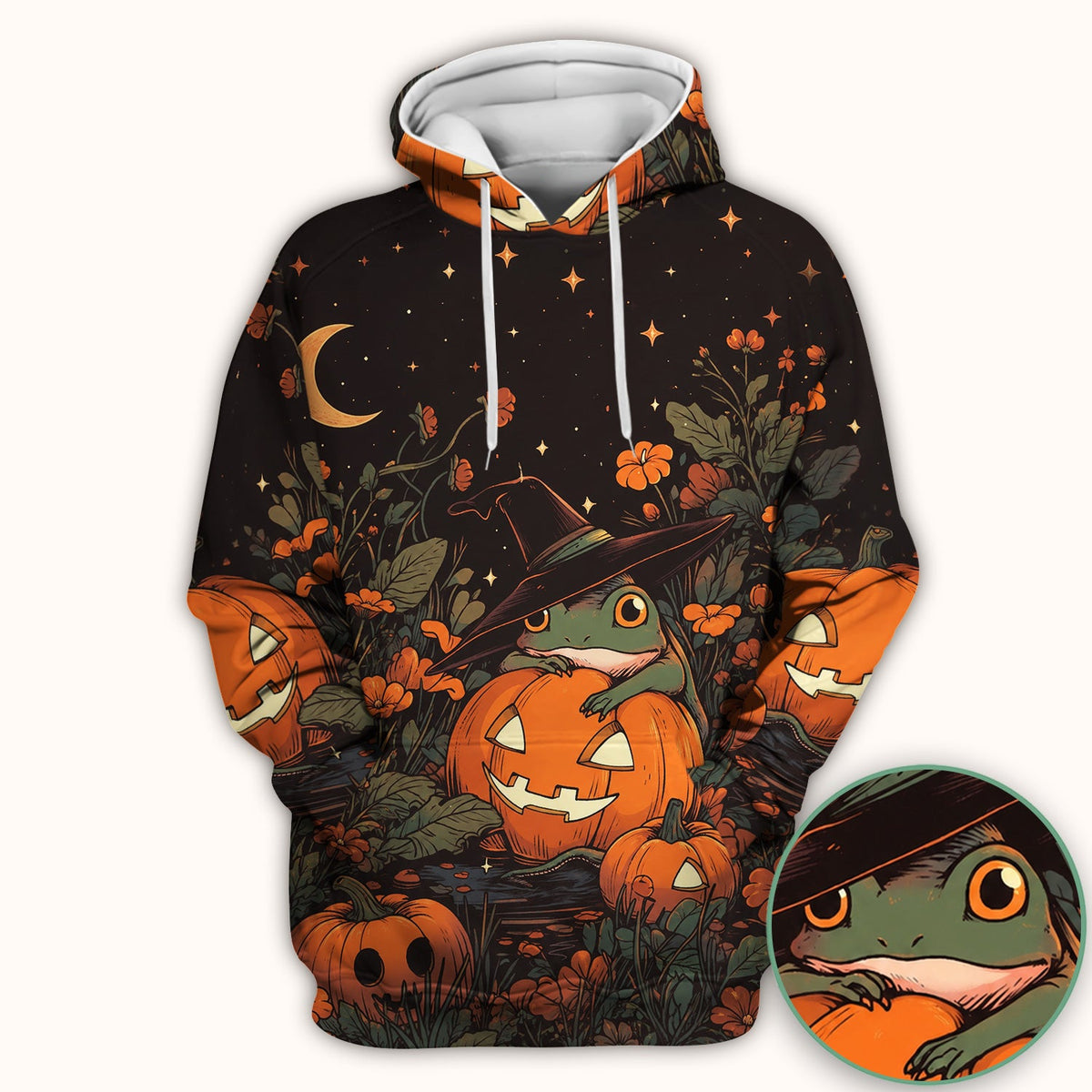Pumpkin and Frog Nurse Scrub Top - Halloween Gift