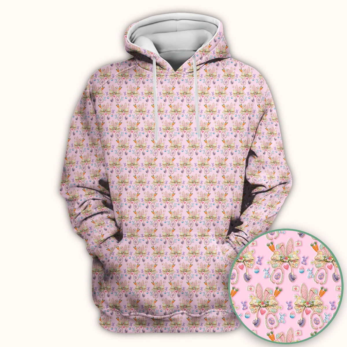 Bunny Stethoscope Nurse Scrub Top - Easter Gift