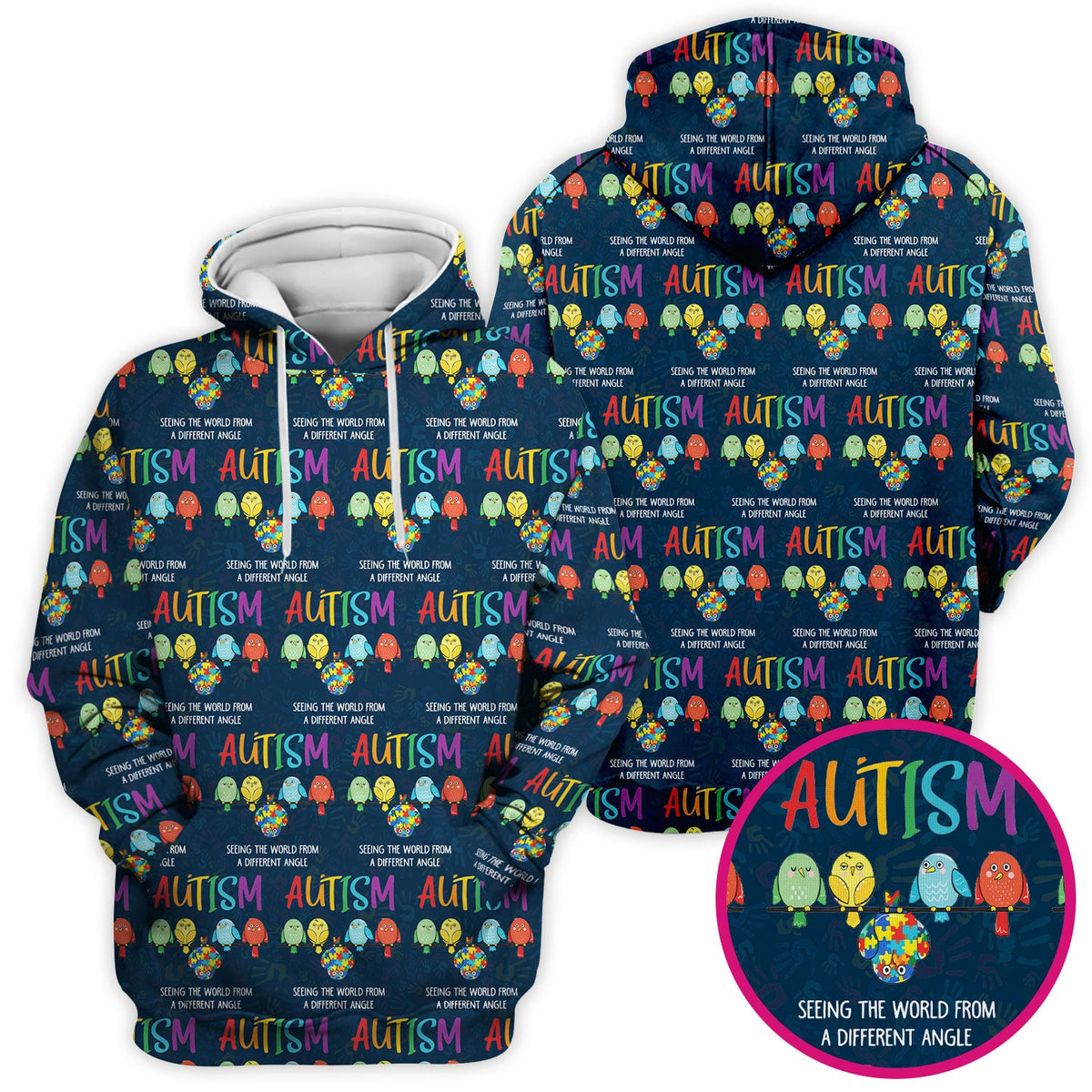 Autism Seeing The World From A Different Angle Nurse Scrub Top
