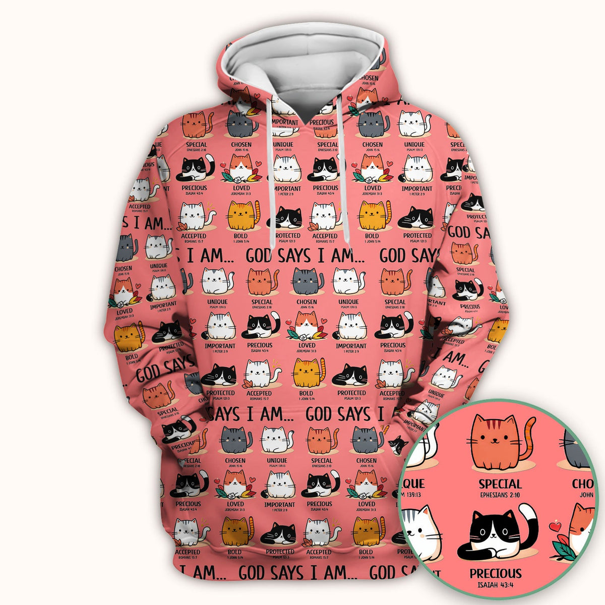 Cat God Says I Am Nurse Scrub Top