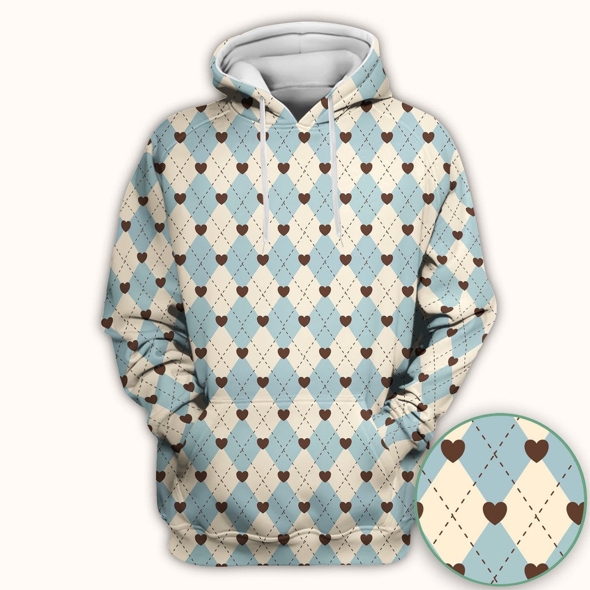 Plaid Heart Nurse Scrub Top