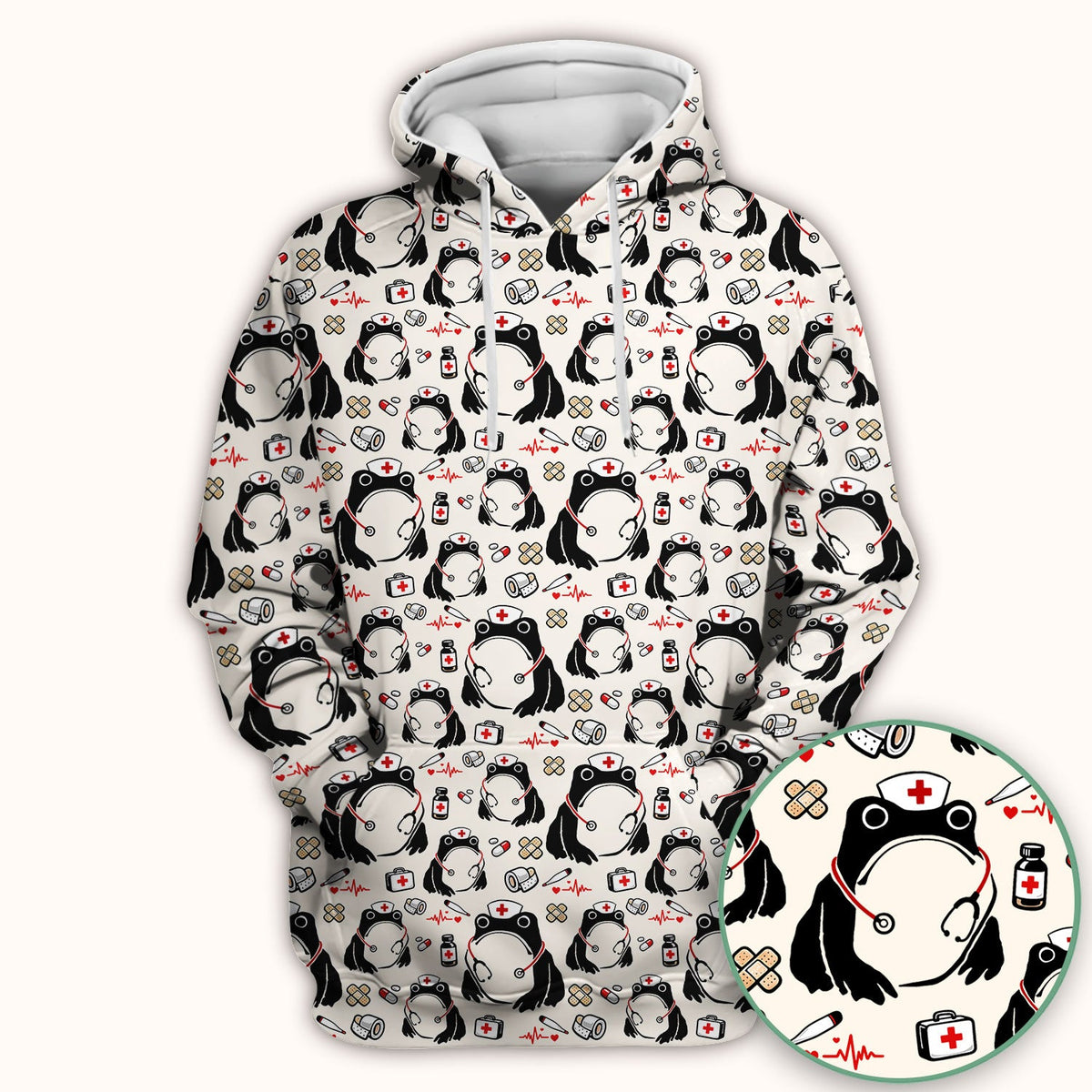 Frog Medical Nurse Scrub Top