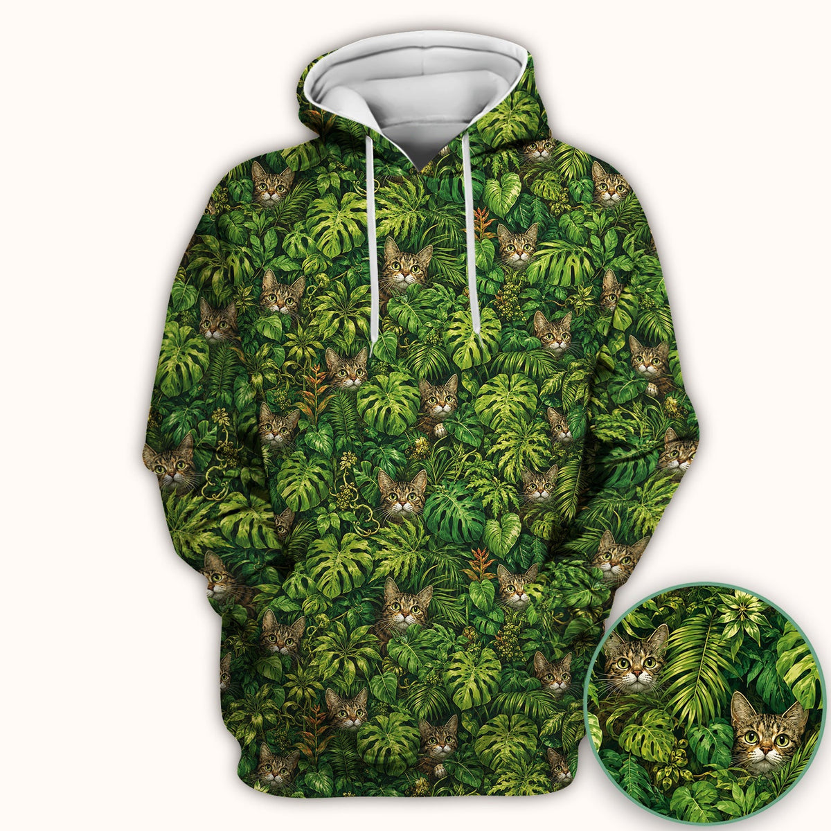 Hidden Jungle Cat Veterinary Nurse Scrub Top