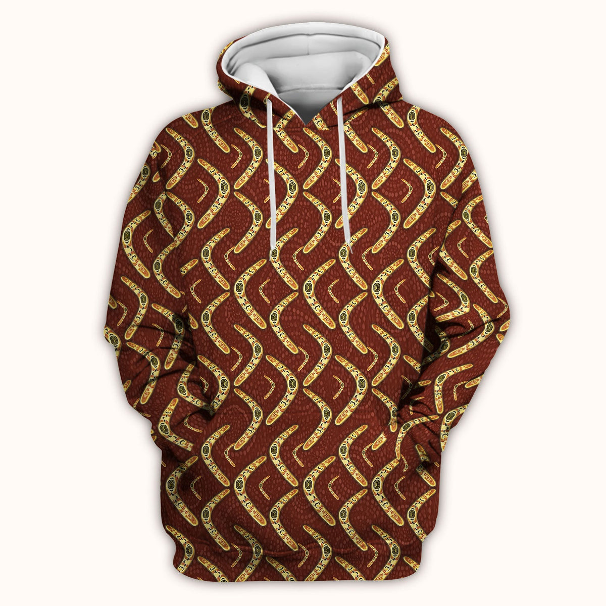 Aboriginal Boomerang Nurse Scrub Top